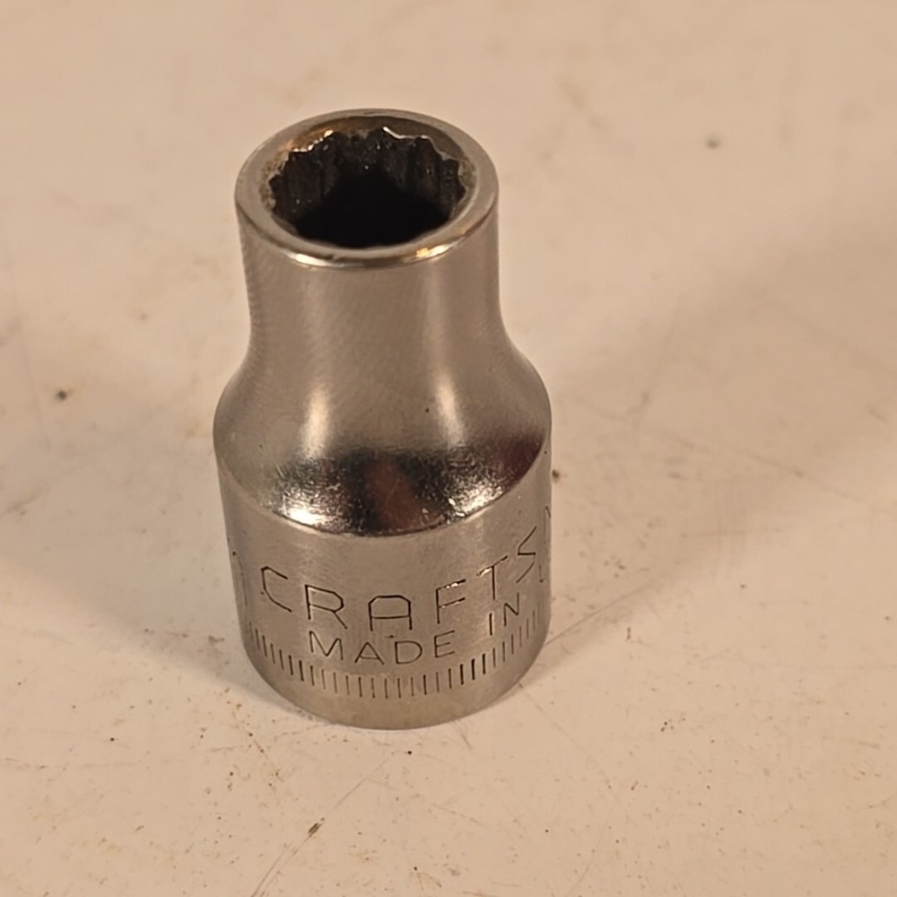 Vintage Craftsman 1/2" Drive 10MM 12 Point Shallow Socket Metric 44232 USA